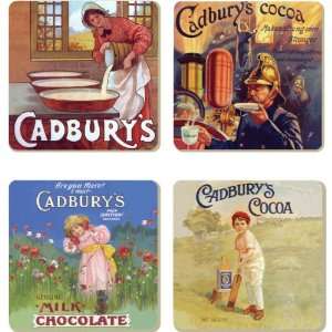  Cadbury Vintage Adverts set of 4 cork backed drinks 