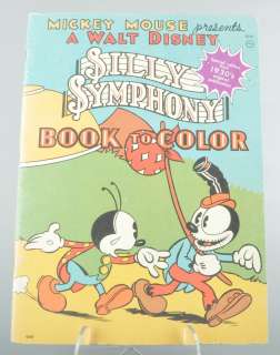 DISNEY Silly Symphony Coloring Book Special 30s Repro  