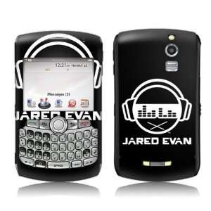   BlackBerry Curve  8330  Jared Evan  Logo Black Skin Electronics