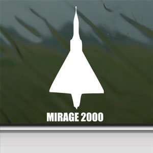 MIRAGE 2000 White Sticker Military Soldier Laptop Vinyl White Decal