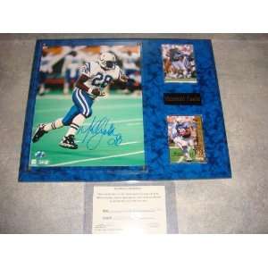  Marshall Faulk Autographed Indianapolis Colts Wall Plaque 