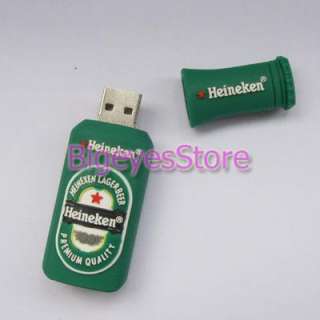 3D 4GB Heineken USB 2.0 Flash Memory Pen Stick Drive Real capacity 