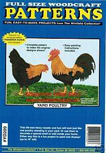 Rooster & Chicken Poultry Yard Art Woodworking Pattern  