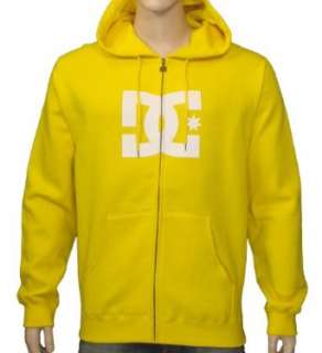  DC Shoes Mens Full Zip Star Hoodie Sweatshirt Yellow 