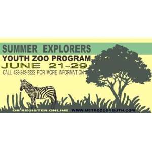  3x6 Vinyl Banner   Summer youth zoo 