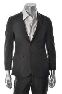 Kenneth Cole Reaction NEW Mens 2 Button Suit Gray Pinstriped 38S 