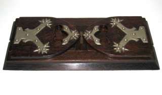 Antique Tiffany Gothic Revival Book Rack Bookends  