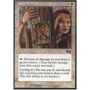  Magic the Gathering   Rune of Protection Green   Urzas 
