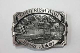 New Gold Rush Days Alaska Yukon Belt Buckle Siskiyou  