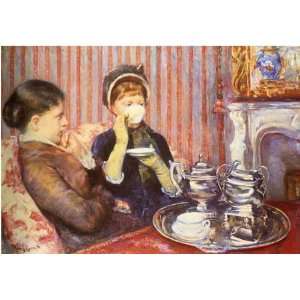  Five OClock Tea by Mary Cassatt. Size 18.00 X 12.50 Art 