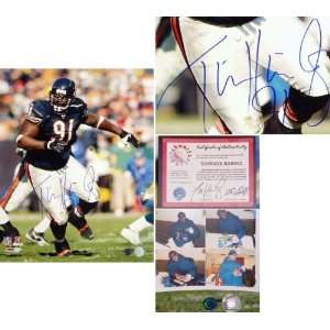  Tommie Harris Signed Bears Action 16x20