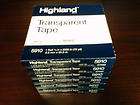 Lot of 6 Highland 3M Transparent Tape 5910 Clear 3/8 in