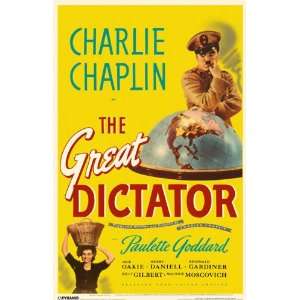  Charlie Chaplin The Great Dictator Poster