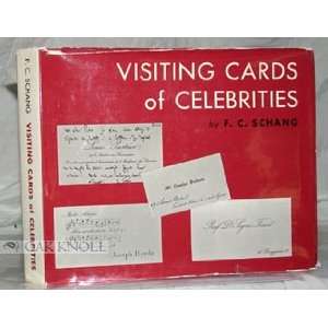  Visiting Card Celebrities F.C. Schang Books