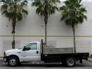 2006 FORD F350 DRW DIESEL FLATBED W/FIFTH WHEEL HITCH DIAMOND PLATED 