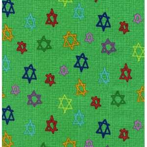  Hallmark Collection Star Linen, Green, by the yard 