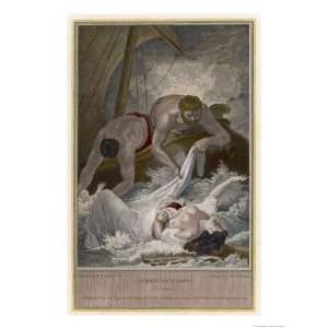  Aemilia and Dromio are Saved from the Sea Giclee Poster 