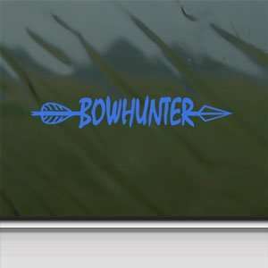  BowHunter Blue Decal Bow Deer Hunter Hunting Car Blue 