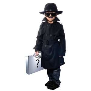 Lets Party By Aeromax Jr Secret Agent Child Costume / Black   Size 