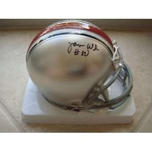  Jan White Ohio State Buckeyes Signed Mini Helmet W/coa 
