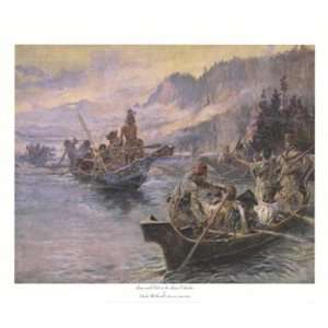  Charles M Russell Lewis Clark On Lower Columbia 28x23 