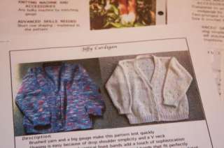 Knitting Machine Lot of Sweater Patterns Sock Monkey Bond & Mid Gauge 