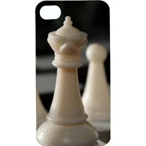 Plastic Case Custom Designed White Chess Qeen iPhone Case for iPhone 4 