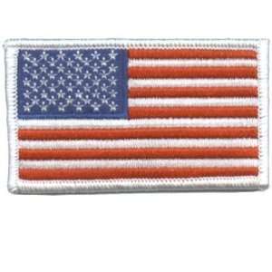  US FLAG WHITE BORDER Embroidered Nice Biker Vest Patch 