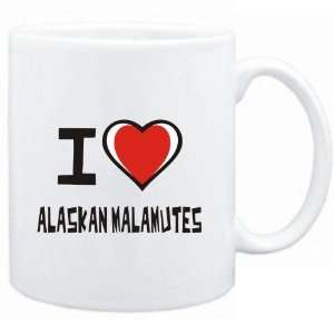  Mug White I love Alaskan Malamutes  Dogs Sports 