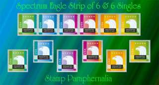 4585 4590 Spectrum Eagle (Presorted First Class) 2012 Strip of 6 and 