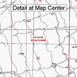   Topographic Quadrangle Map   Portal NE, Arizona (Folded/Waterproof