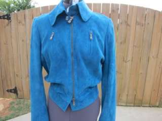 Yves St Laurent YSL Couture Runway Suede Jacket $4K 6 8  