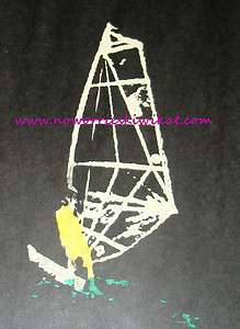 Shirt windsurfer 3 Hobie Surf sport Abstract art windsurf no worries 