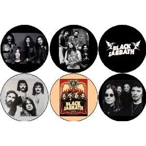 Set of 6 BLACK SABBATH Pinback Buttons 1.25 Pins Heavy Metal / Ozzy 