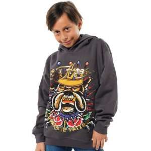  Ed Hardy Bulldog Hoody Grey (Small) 