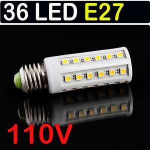 6W E27 36 LED SMD 5050 Corn White Light Bulb Lamp 110V  