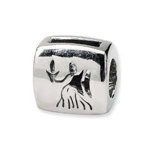  Reflections(tm) Sterling Silver Virgo Zodiac Antiqued Bead 