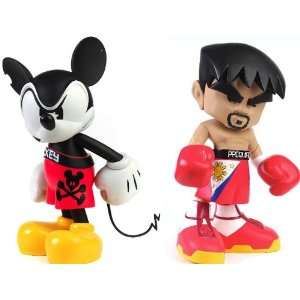   Set of 2 Collectible Figures Mad Mickey Manny Pacquiao Toys & Games
