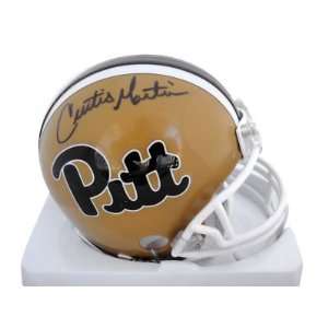  Curtis Martin Autographed Mini Helmet   Pitt Panthers TB 