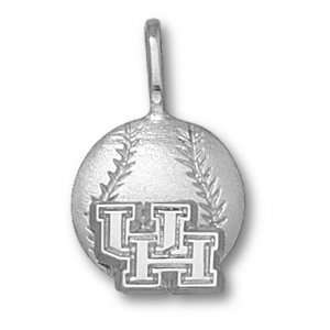  Houston Cougars 1/2in Sterling Silver Baseball Pendant 