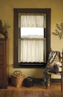 Heritage Lace Country Willow Valance 60X17 Cafe/Off White  
