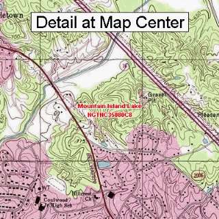 USGS Topographic Quadrangle Map   Mountain Island Lake, North Carolina 