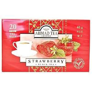 Ahmad Strawberry Black Tea   6pk x 20 Teabags  Grocery 