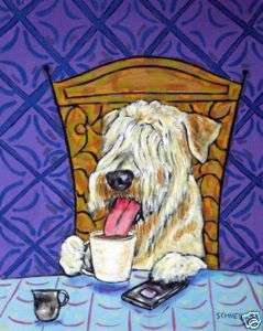 Soft Coated Wheaton Terrier coffee dog art Mug 11 oz  