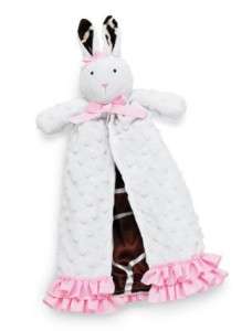 NWT Mud Pie Wild Child Minky Bunny Security Blanket Soft and Cuddly 
