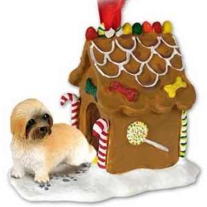  Brown Puppycut Lhasa Apso Gingerbread House Christmas 