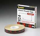 3M Scotch ATG Adhesive 924 Transfer Tape 1/2 X 36 Yards