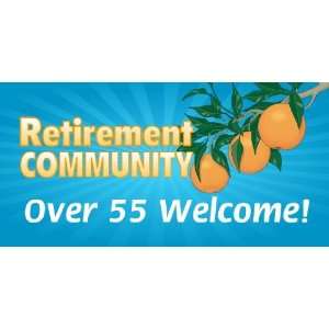  3x6 Vinyl Banner   Retirement Community Over 55 Citrus 