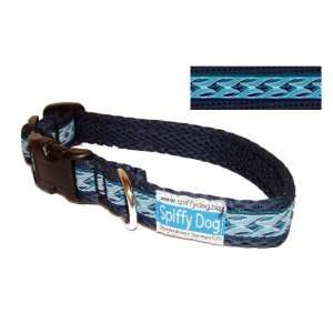  Navy Waves Air Dog Collar Size Small