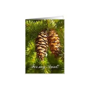 pine cones   Merry Christmas aunt Card